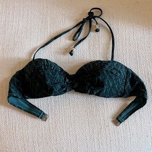 H&M dark green swim top convertible to strapless